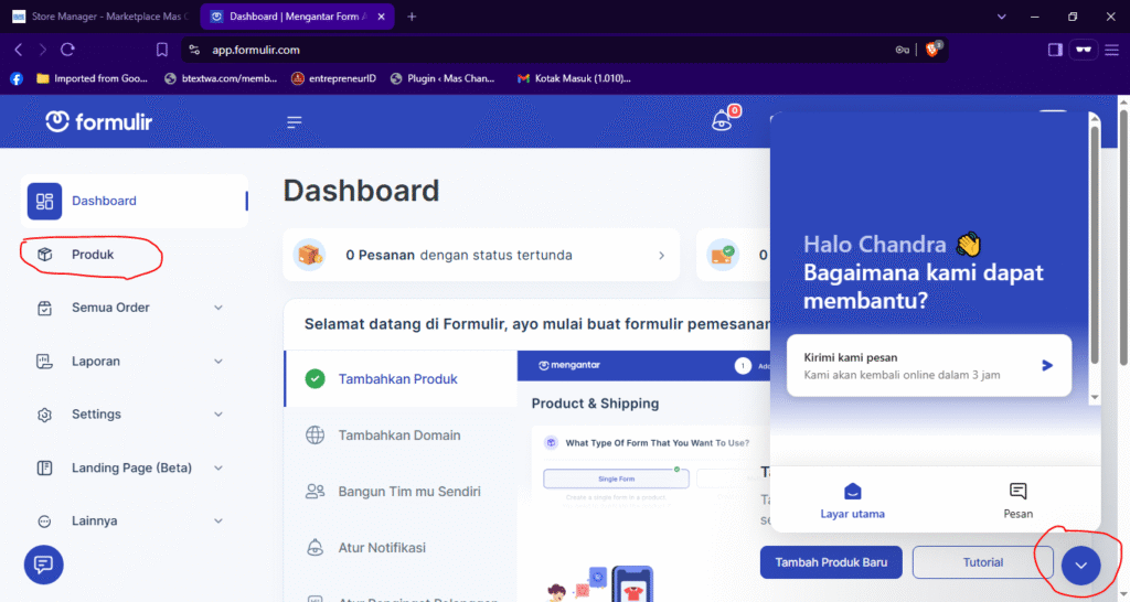 halaman pembuat checkout di formulir.com