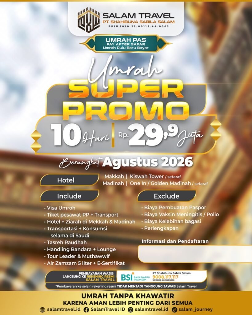paket umrah agustus 2026