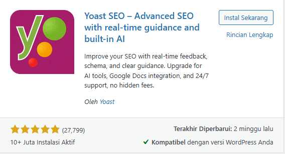 jumlah plugin yoast diinstall